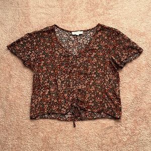 Floral Short Sleeve Blouse